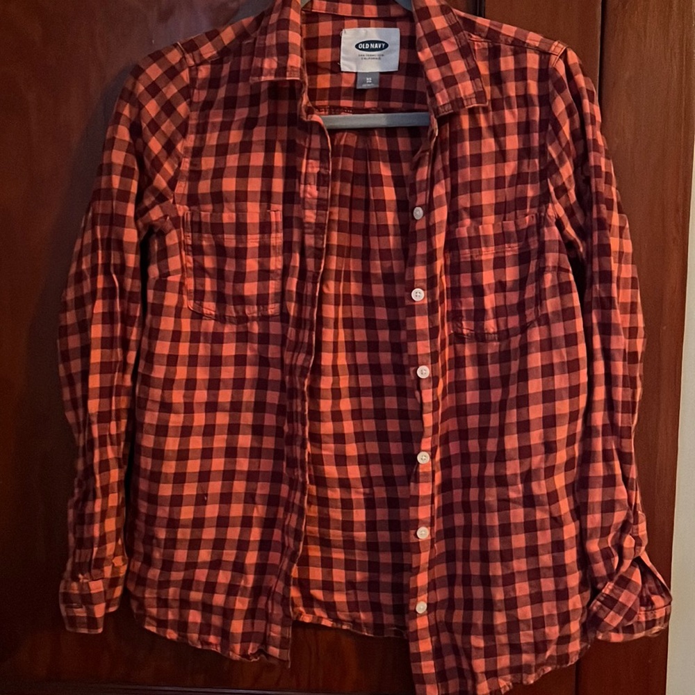 Extra small, Old Navy plaid button up shirt